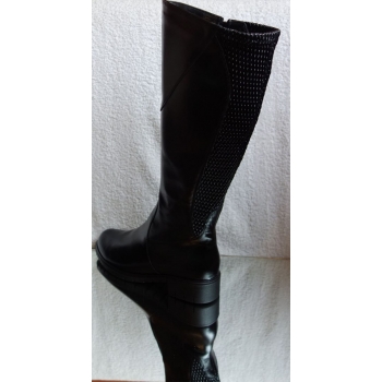 Kozaki ze skóry z szeroką cholewką 40-46 cm